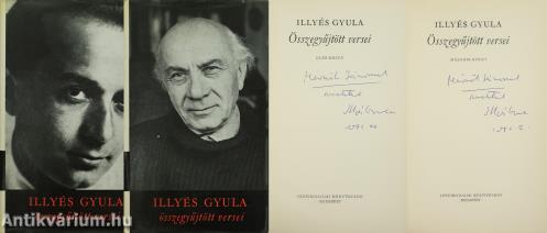 Illyés Gyula összegyűjtött versei 1-2. (Mérnök János zongoraművésznek dedikált példány)