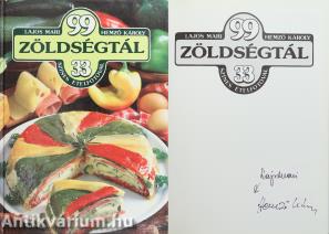 99 zöldségtál 33 színes ételfotóval (kétszeresen aláírt példány)