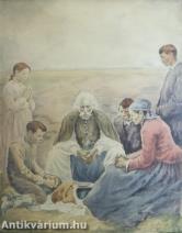 Mindennapi kenyerünket… - színezett rézkarc, papír 48,8 cm x 38,5 cm