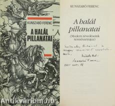 A halál pillanatai (Szeleczky Zita színésznőnek dedikált példány)