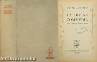 La Divina Commedia (Jékely Zoltán által aláírt példány)