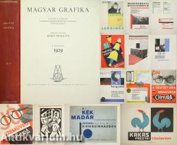 Magyar Grafika 1929. január-december (Az évfolyam 1-2. számában Bortnyik Sándor cikke olvasható, valamint különböző lapszámokban 19 grafikája látható!)