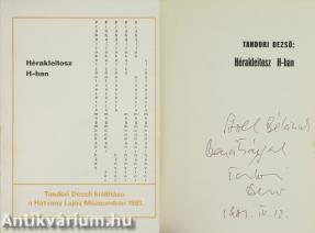 Hérakleitosz H-ban (Stoll Béla irodalomtörténésznek dedikált példány)