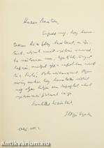 Illyés Gyula autográf levele 