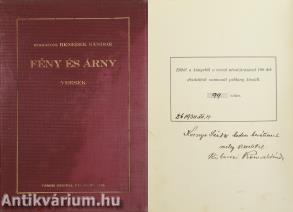 Fény és árny (dedikált, számozott példány)