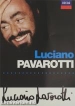 Luciano Pavarotti operaénekest ábrázoló DECCA reklámkártya (aláírt példány)