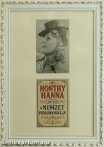 Honthy Hanna Kossuth-díjas színésznő által aláírt fekete-fehér fotó 
