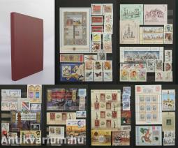 Postai bélyegek egyedi gyűjteménye (212 db, ebből 168 db bélyeg, 30 db bélyegblokk, 1 csatolt címkés bélyeg, 4 ívrész és 9 egész panel)