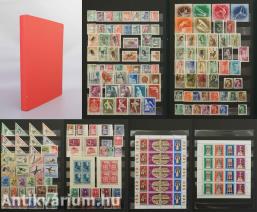 Postabélyegek egyedi gyűjteménye (426 db, ebből 408 db bélyeg, 10 db bélyegblokk, 2 kisív és 4 egész panel)
