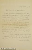 Kodály Zoltán autográf levele