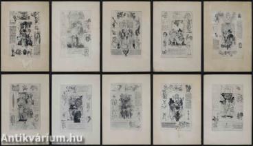 Shakespeare: A windsori víg nők 1-10. - rézkarc, papír 37,5 cm x 28,6 cm (Teljes sorozat)