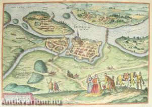 Győr látképe - Iaverinvm vulgo Rab 1594 - 38 cm x 54 cm