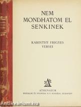Nem mondhatom el senkinek