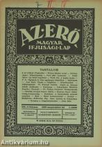 Az Erő XII. évfolyam 1928. szeptember (Weöres Sándor első verseit tartalmazó szám.)