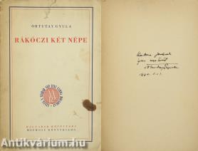 Rákóczi két népe (Katona Jenő újságírónak dedikált példány)