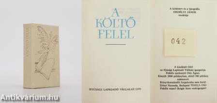 A költő felel (minikönyv) (számozott példány)