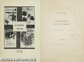 Emléksorok Fekete Istvánról (dedikált példány)