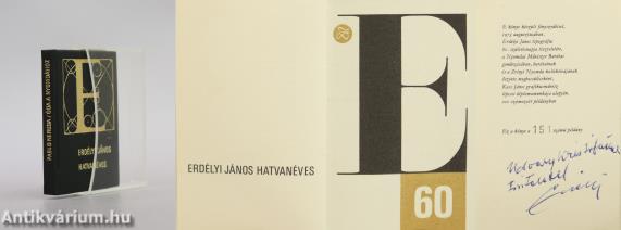 Erdélyi János hatvanéves (minikönyv) (Erdélyi János által dedikált, számozott példány)