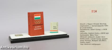 Olimpiai érmeseink (minikönyv)/Olimpiai érmeseink (mikrokönyv) (számozott, plakettel ellátott díszdobozos példány)
