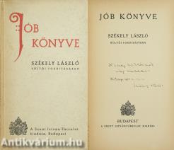 Jób könyve (Kállay Miklós írónak dedikált példány)