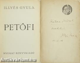 Petőfi (Katona Jenő író, újságírónak dedikált példány)