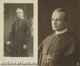 Prohászka Ottokár fekete-fehér, aláírt fényképe és fotó képeslapja (2 db)