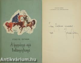 A koppányi aga testamentuma (dedikált példány) (Illusztrációk: Győry Miklós)