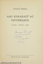 Ami kimaradt az Odysseábol (Darvas Lili színésznőnek New Yorkban dedikált példány)