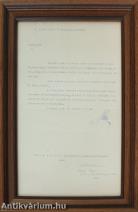 Haller István hivatalos levele Sajó Sándor érettségi vizsgaelnökké való kinevezéséről (aláírt példány)