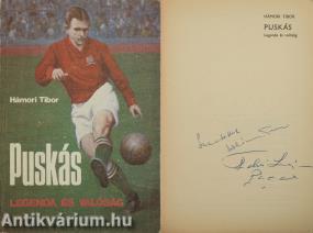 Puskás (Hámori Tibor szerző által dedikált és Fehér Lajos (Pacal) ökölvívó által aláírt példány)