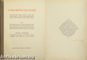 Garabonciás ének (aláírt, számozott példány)