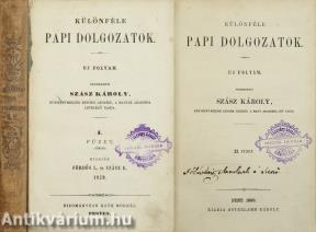 Különféle papi dolgozatok I-II. füzet (dedikált példány)