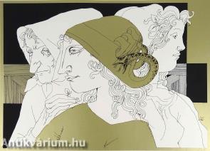 Generációk - szitanyomat, papír, 27,4 cm x 38,8 cm