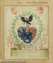 Gróf Illésházy György Trencsén és Lipót vármegye főispánja, királyi tanácsos kézzel festett uralkodói címere 1649-es ráírt datálással