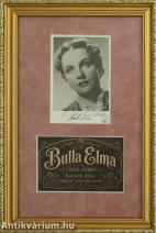 Bulla Elma Kossuth-díjas magyar színművésznő által aláírt fekete-fehér fotó