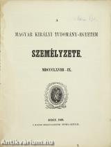 A Magyar Királyi Tudomány-Egyetem személyzete