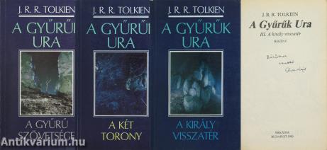 A Gyűrűk Ura I-III. (Göncz Árpád által dedikált példány)