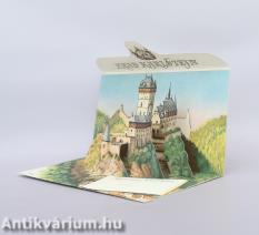Vojtech Kubasta térbeli képeslap - Hrad Karlstejn hradni brána