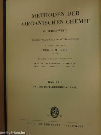 Methoden der Organischen Chemie VIII.