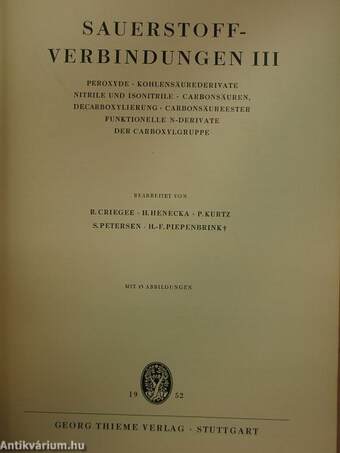 Methoden der Organischen Chemie VIII.