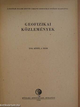 Geofizikai Közlemények 1968/3.