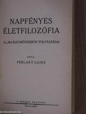 Napfényes életfilozófia