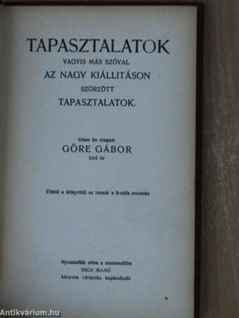 Tapasztalatok