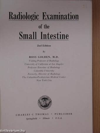 Radiologic Examination of the Small Intestine