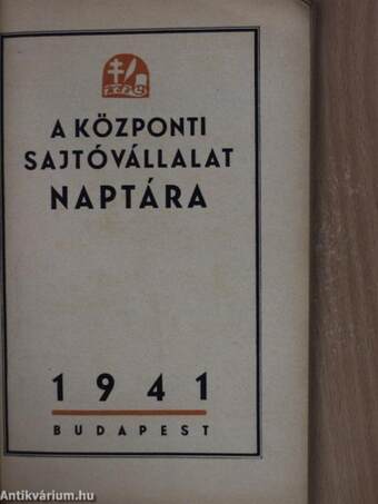 Uj nemzedék naptár 1941.