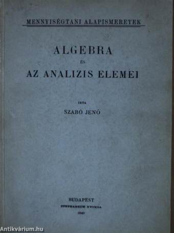 Algebra és az analizis elemei