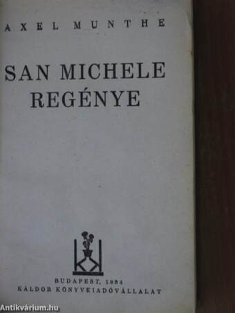 San Michele regénye