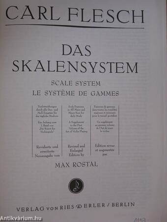 Das Skalensystem/Scale System/Le Systéme de Gammes