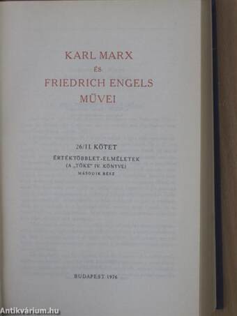 Karl Marx és Friedrich Engels művei 26/II. (töredék)