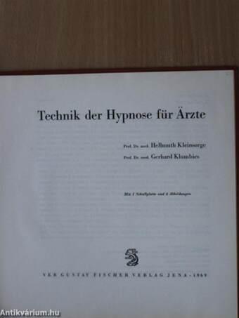 Technik der Hypnose für Ärzte - Lemezzel